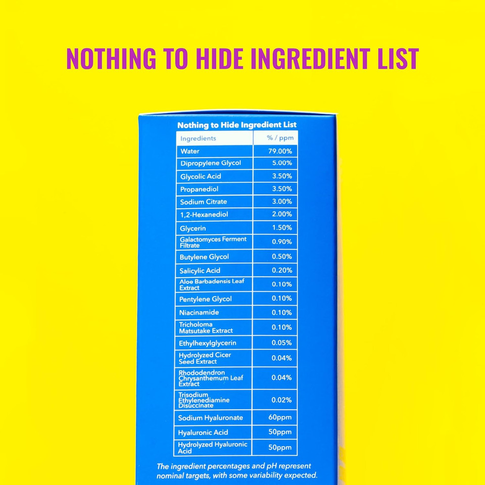 Good Molecules Glycolic Exfoliating Toner - Hyaluronic And Glycolic Acid Daily Toner For Face - Cleansing Facial Exfoliant For Glowing Even Skin Tone, Skin Care