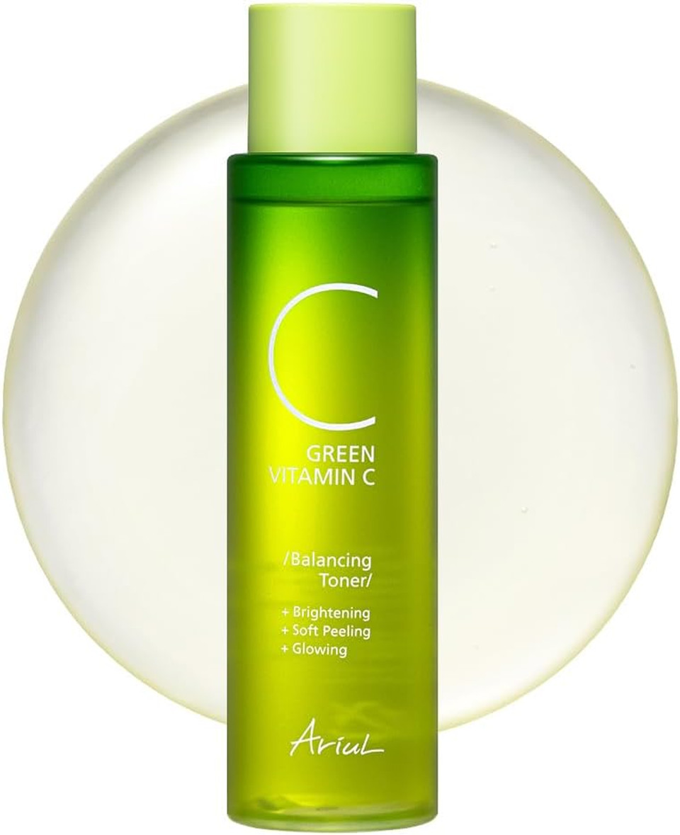 Ariul Green Vitamin C Balancing Toner  Gentle Exfoliation & Skin Balancing With 15% Kakadu-C Complex, Pha 1%, Cica, Vegan Formula, Korean Skin Care, 150Ml / 5.07 Fl. Oz
