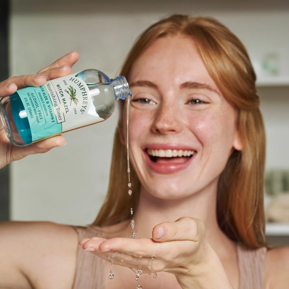 Humphreys Witch Hazel Refining Toner | Wild Harvested Witch Hazel & Rose | Usda Organic | Natural | Soothing & Clarifying | 8 Fl Oz