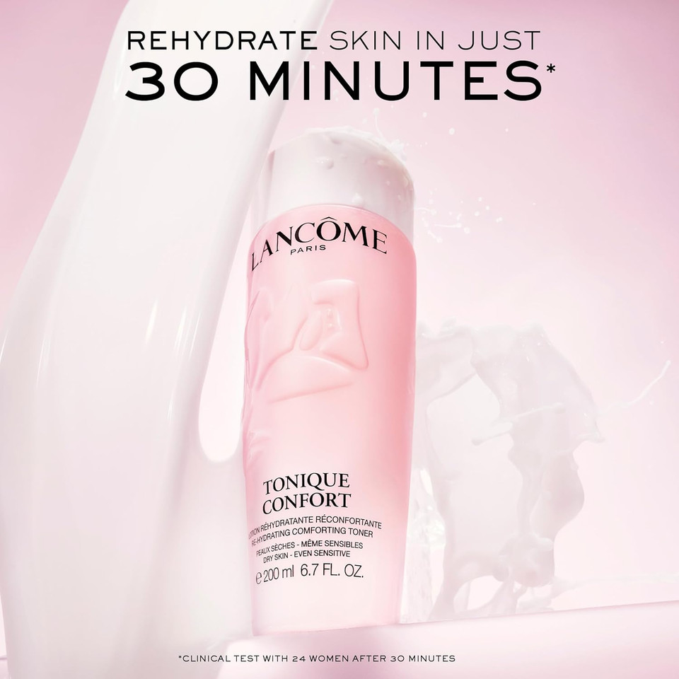Lancôme Tonique Confort 24 Hr Hydrating Milky Toner- Face Toner With Hyaluronic Acid, Acacia Honey, And Sweet Almond Oil For Visibly Softer, Smoother, Hydrated Skin
