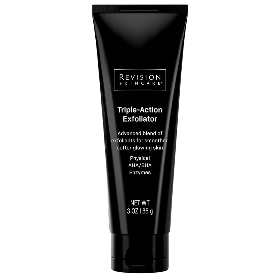 Revision Skincare Triple-Action Exfoliator, Clinical Face Exfoliator With Physical, Chemical And Enzymatic Exfoliation, Aha, Bha And Salicylic Acid To Polish Skin And Improve Texture