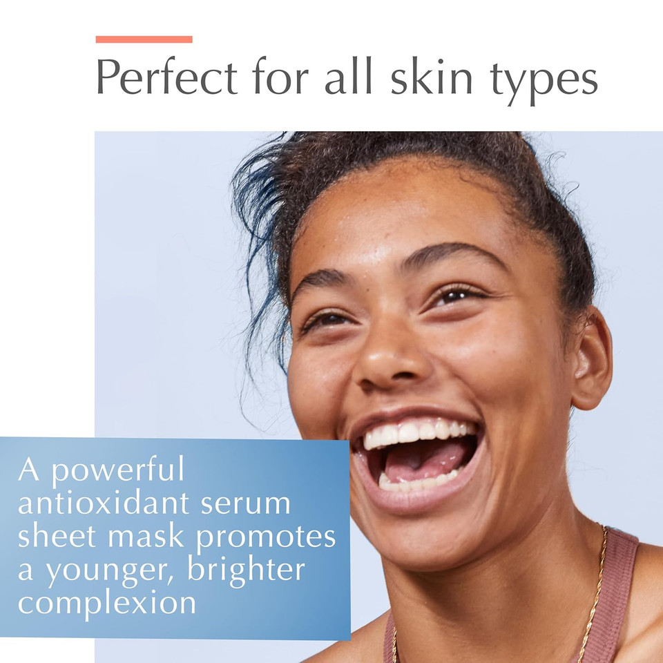 Avène A-Oxitive Sos Antioxidant Sheet Mask, Vitamin C & E, Hyaluronic Acid, Free Radical Protection