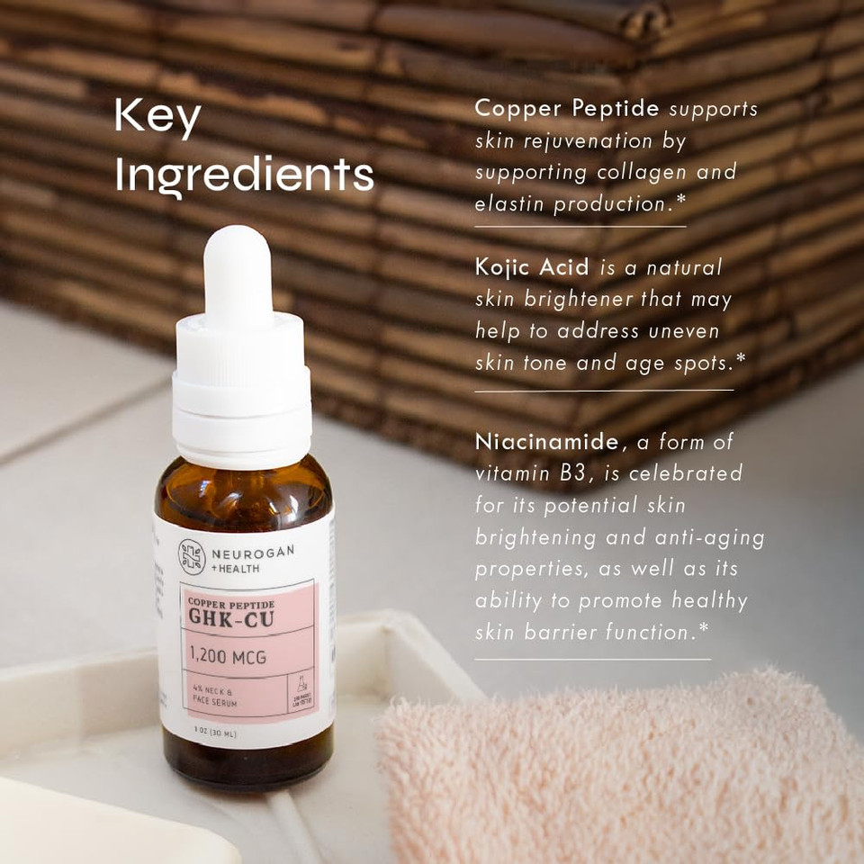Ghk-Cu (Copper Peptide) Neck & Face Serum 1,200Mcg (1 Oz Bottle) By Neurogan Ghk-Cu (Copper Peptide) Neck & Face Serum 1,200Mcg (1 Oz Bottle) By Neurogan