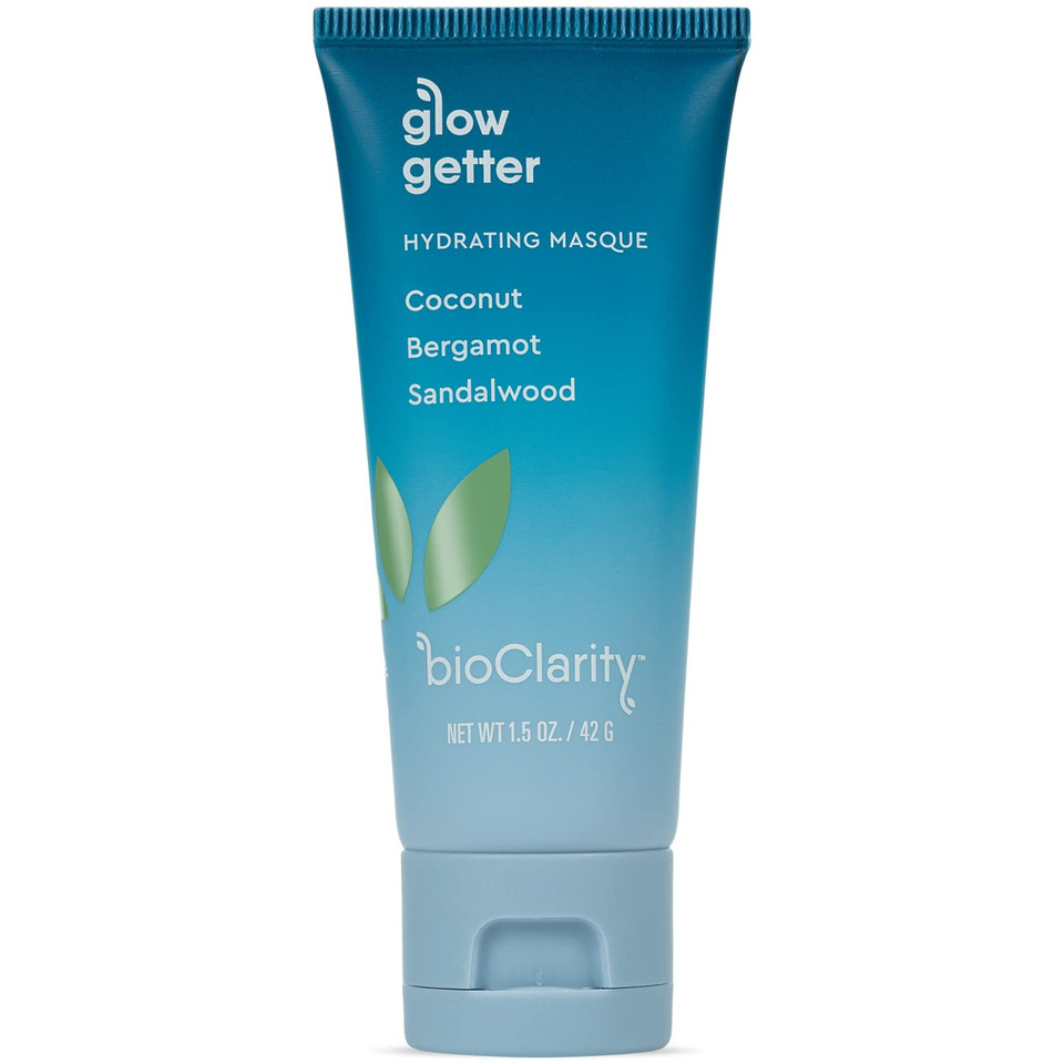 Bioclarity Glow Getter Hydrating Face Mask | 100% Clean, Vegan Ingredients | Contains Coconut, Bergamot, Sandalwood | Smooth & Soften Skin | 1.5 Oz
