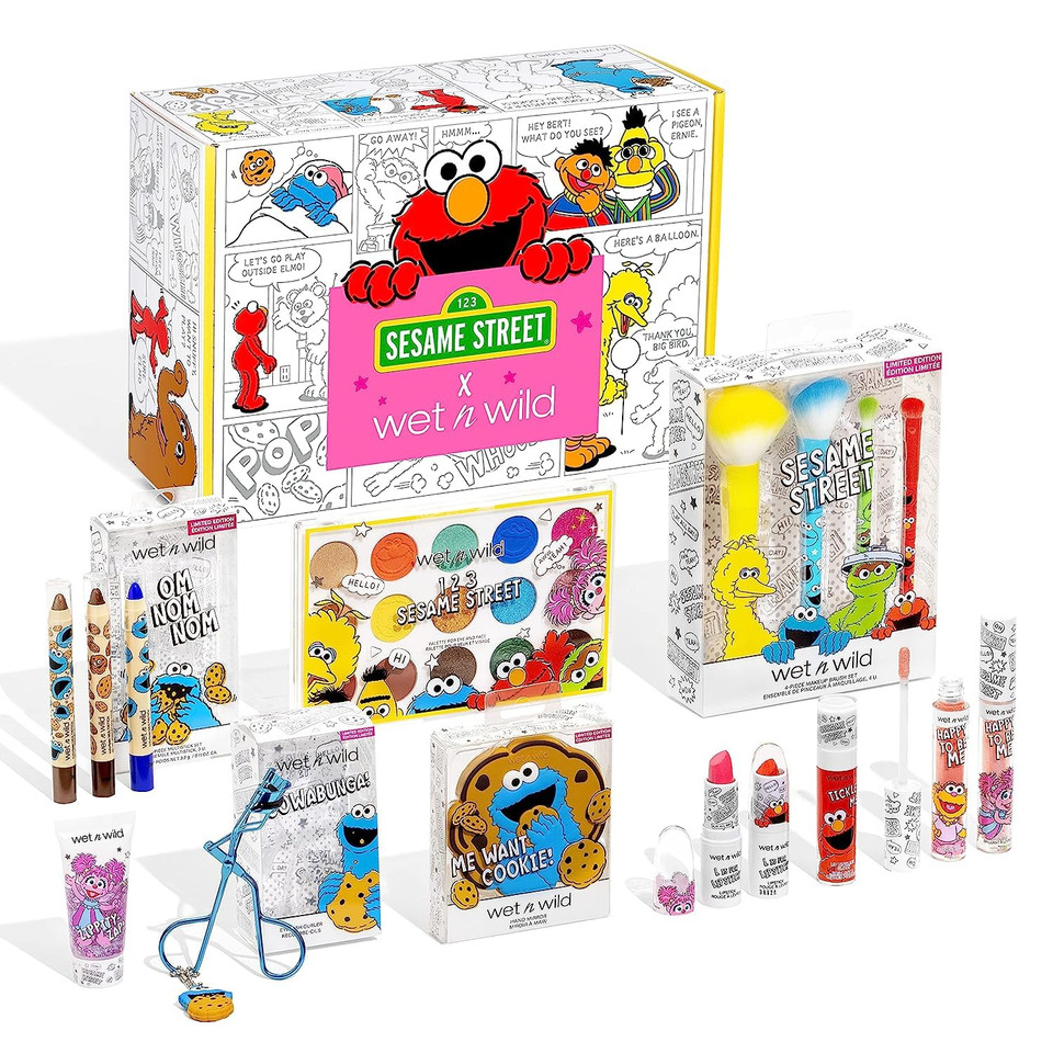 Wet N Wild Sesame Street Limited Edition Pr Box: Makeup Set With Brushes, Palettes & Vibrant Shades