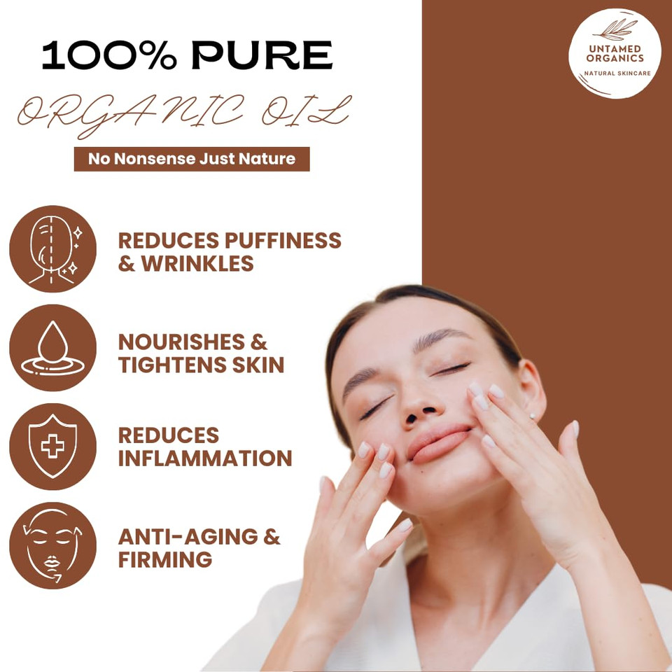 Time Tamer - Castor Oil & Frankincense Oil Roll On Facial Serum For Under Eyes And Face - Certified Organic, Cold Pressed, Hexane Free - Miracle Anti-Aging Oil - 10Ml