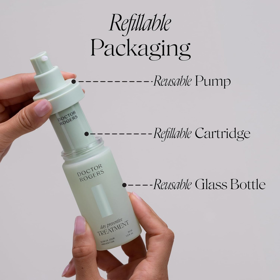 Doctor Rogers Day Preventive Treatment. Restoring & Hydrating Anti-Aging Face Serum With Glycolic Acid, 1 Ounce (30 Ml)