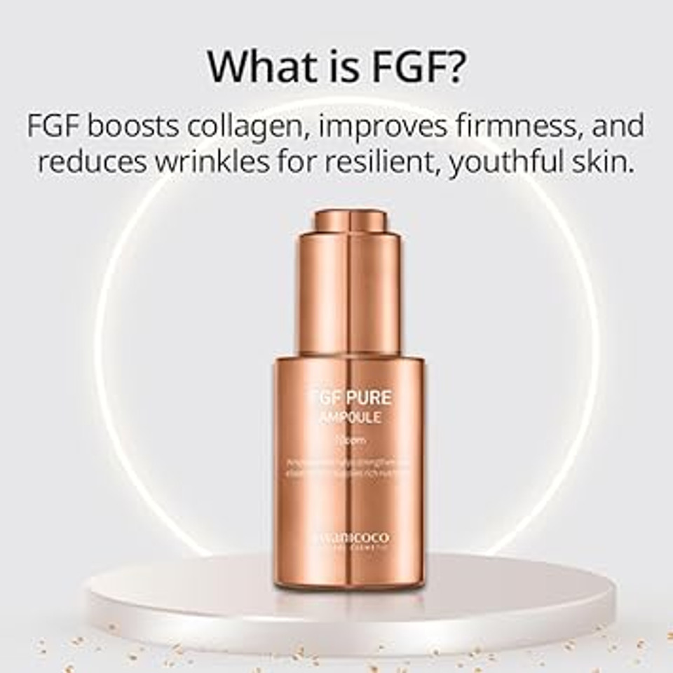 Pregnancy Safe Skincare Fgf Pure Ampoule Serum (Fgf 10 Ppm), Firming Anti Aging, Hyaluronic Acids Glycerin Niacinamide, Improves Dermal Elasticity Reduces Fine Lines Hydrating 30Ml 1 Fl Oz