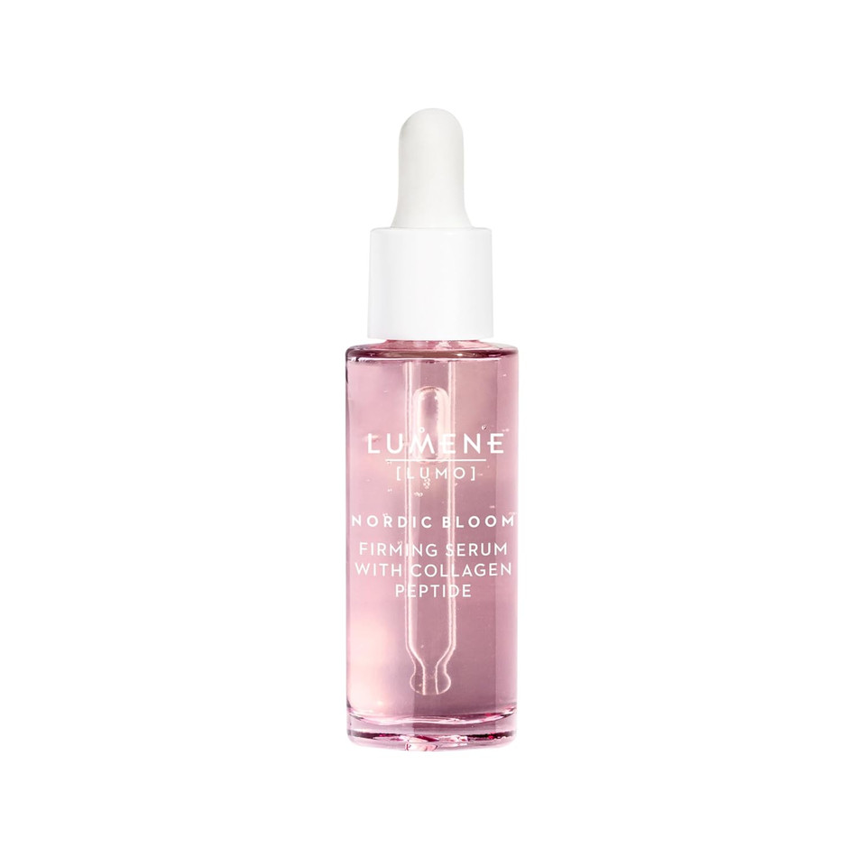 Lumene [Lumo] Vegan Collagen Face Serum - Firming Peptide Serum Formulated With Hyaluronic Acid For Smoother, Plump-Looking Skin - Helps To Reduce The Appearance Of Fine Lines + Wrinkles (1 Fl Oz)