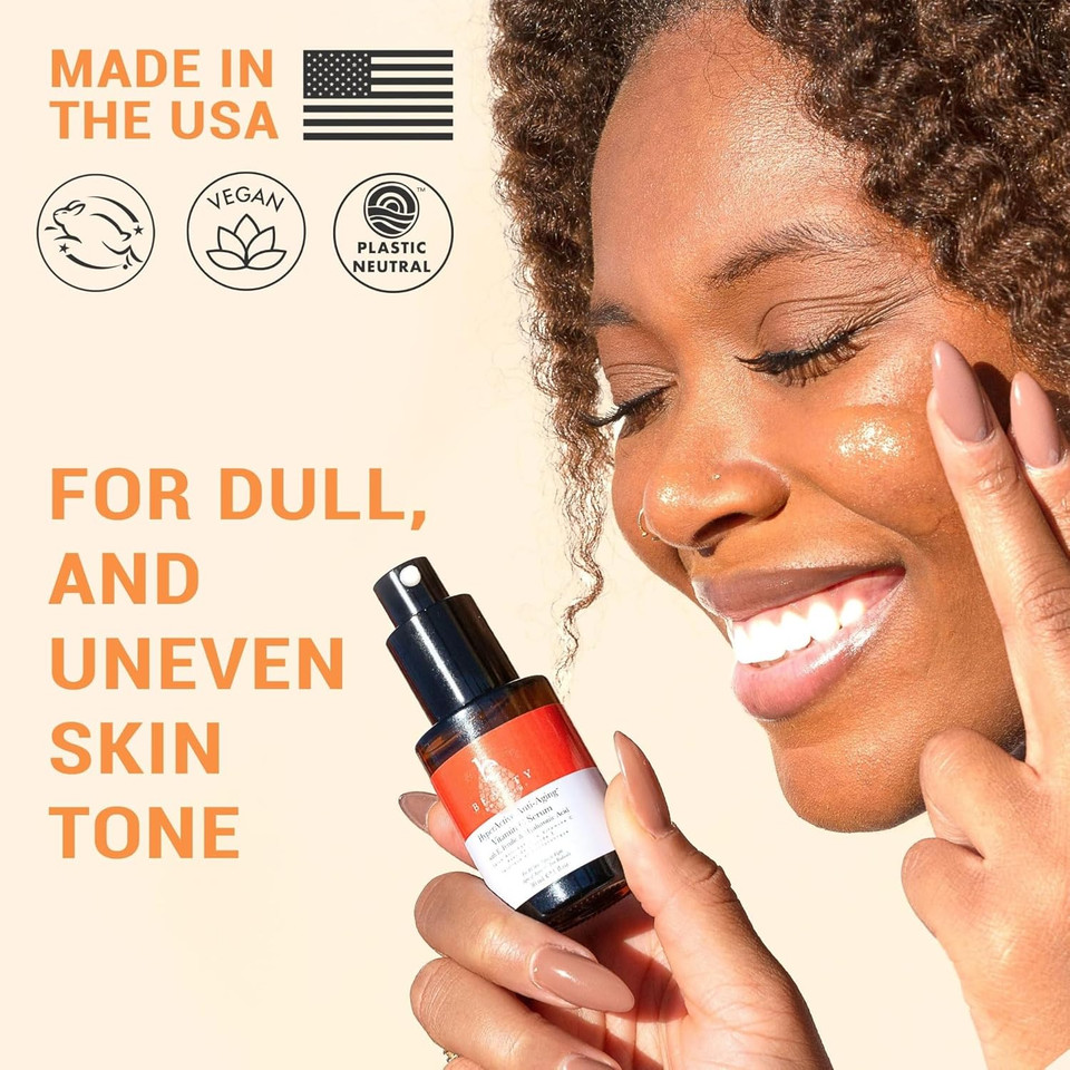 Vitamin C Face Serum - Usa Made With Natural & Organic Ingredients, Skin Brightening Vitamin C Serum For Face For Women, Discoloration Correcting & Anti Aging Facial Formula With Antioxidants