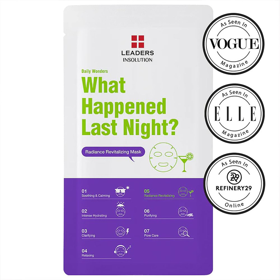 Leaders Insolution Daily Wonders Too Much Fun In The Sun? Facial Mask Sheet Soothing And Calming Hydrating Korean Skincare (10 Sheets)