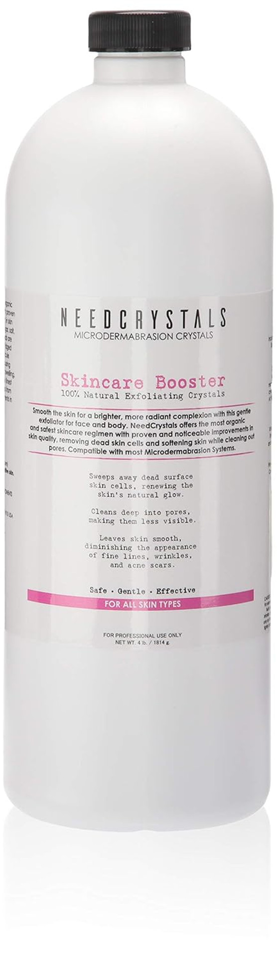 Needcrystals Microdermabrasion Crystals For Machines, All-Natural Facial Exfoliating Treatment For Dull Or Dry Skin, Wrinkles, Blemishes, Scars & More (4 Lb, 100 Grit)