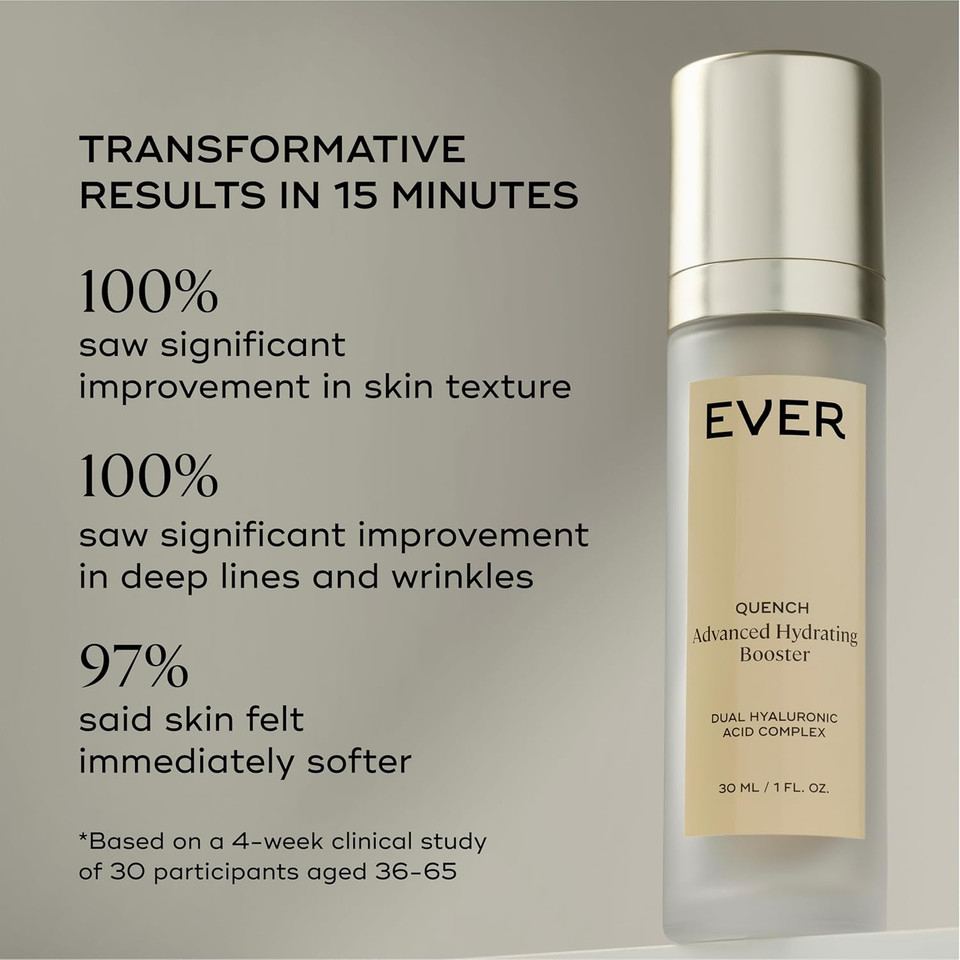 Ever Hydrating Serum - Hyaluronic Acid For Face, Peptides, Hydrating Skincare For Women, Anti-Aging Moisturizing, Reduces Fine Lines And Wrinkles, 1 Fl Oz