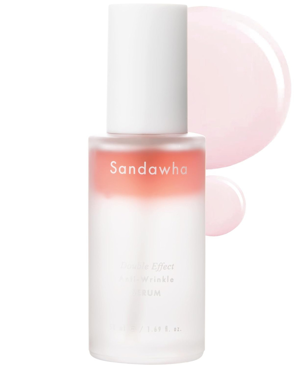 Skincure Sandawha Double Effect Anti-Wrinkle Serum With Camellia Extract - Korean Skincare Vegan Camellia Serum For Fine Line Smoothing, Hydration & Anti-Aging 1.76 Fl.Oz