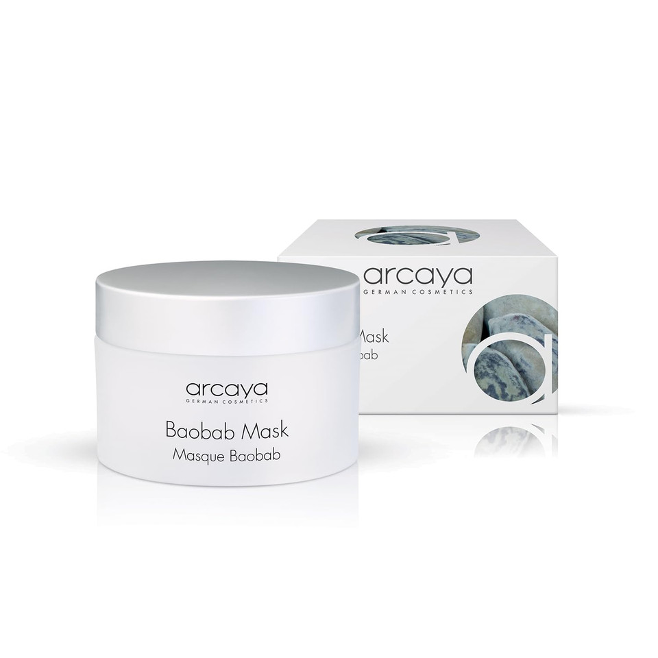 Arcaya Baobab Oil Noursihing Face Mask - Provides Soothing Moisturization & Nutrient Infusion - Boosts Collagen, Ideal For Dry/Mature Skin - Vegan, Cruelty-Free & Paraben-Free Natural Face Mask, 100Ml