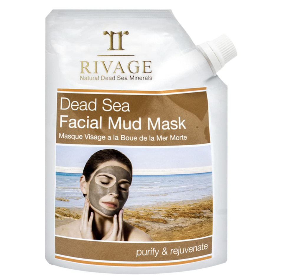 Rivage Natural Dead Sea Minerals Facial Mud Mask (Pouch) 200G Purify And Rejuvenate 100% Authentic Dead Sea Mud,Vegan Friendly, No Animal Testing, No Harsh Chemicals