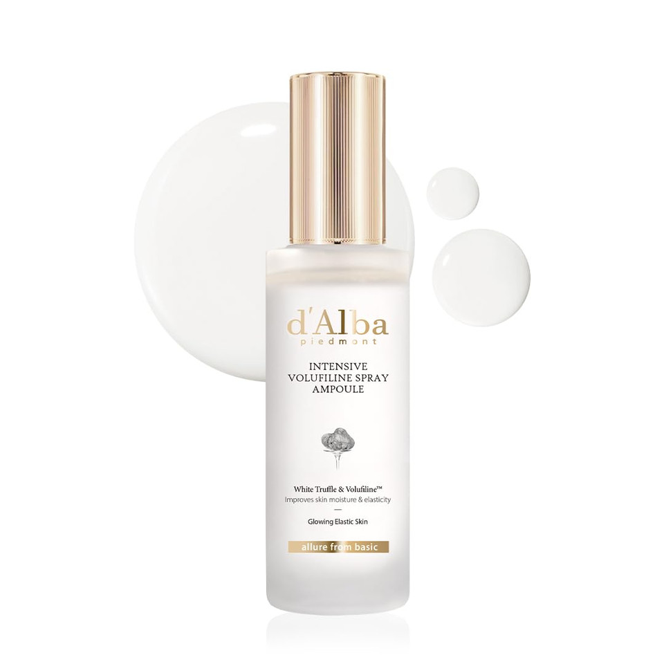 D'Alba Piedmont Intensive Vegan Volufiline Spray Ampoule, Premium Elasticity Care Treatment, 50,000Ppm Volufiline Ampoule, Ultimate Skin-Firming, 1.69 Fl.Oz