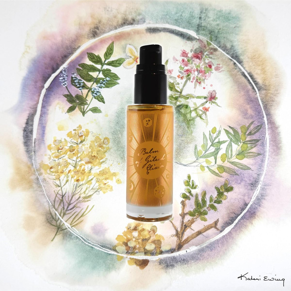 Evanhealy Balm Of Gilead Elixir | Facial Oil Serum Infusion With Resins, Buds & Flowers Of Olive, Jojoba, Frankincense, Immortelle, Myrrh & Guggul | Enriches Appearance Of All Skin