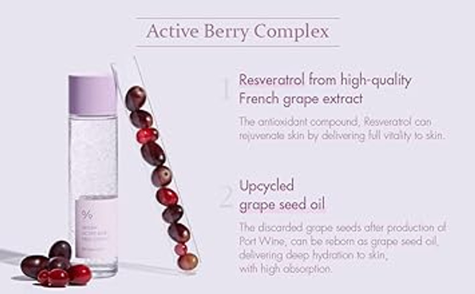 Leegeehaam Dr.Ceuracle Vegan Active Berry First Essence - Antioxidant Hydrating Serum With Resveratrol Capsules For Rejuvenation (150Ml / 5.07 Fl. Oz.)