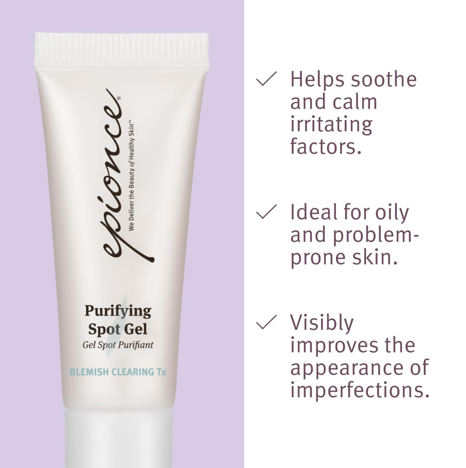 Epionce Purifying Spot Gel - Spot Gel For Oily & Problem Skin With Coconut Oil, Sulfur, Menthol & Azelaic Acid, Dermatologist Skincare