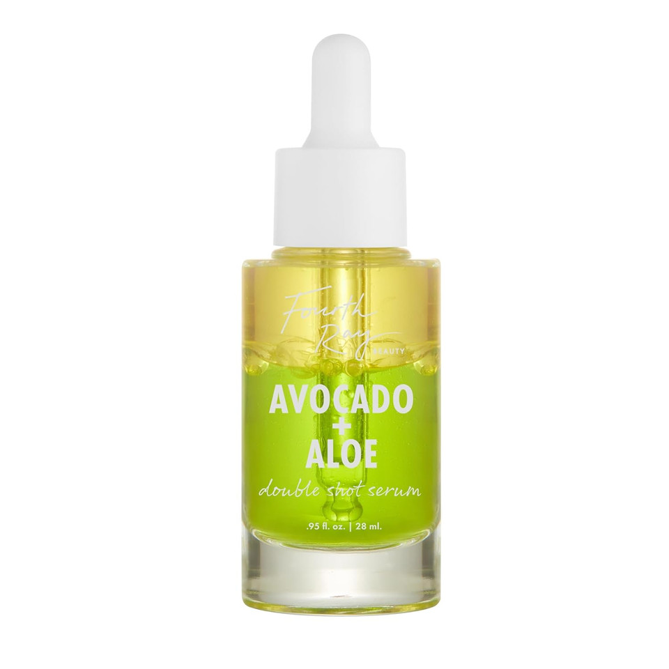 Colourpop Fourth Ray Beauty Avocado + Aloe Double Shot Face Serum - Nourishing & Hydrating Serum With Antioxidant-Rich Avocado Oil & Aloe To Soften Skin (.95 Fl Oz)