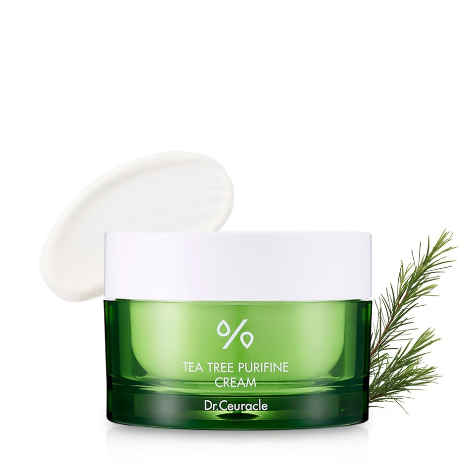 Dr.Ceuracle Tea Tree Purifine Cream - Korean Skincare Calming Moisturizer With Pantenol, Ceramide, Soothes For Sensitive Skin (50G / 1.76 Oz.)