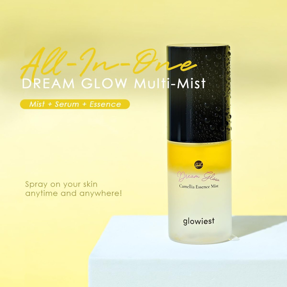 Dream Glow Camellia Essence Mist- Skin Hydration & Soothing. Glow-Booster ; All In One Multi Mist+Toner+Serum L 75% Camellia Flower Water - Composed Of 6 Premium Plant Oils - 35Ml/1.18 Fl Oz
