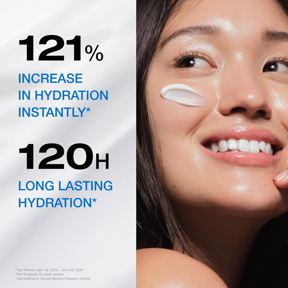 Physiogel Facial Moisturizer, Provides 120-Hour Lasting Hydration Korean Skin Care, Fragrance Free, Strengthens Skin Barrier, Lightweight Cream For Sensitive Skin, Ceramide, Squalane, 3.38 Fl.Oz