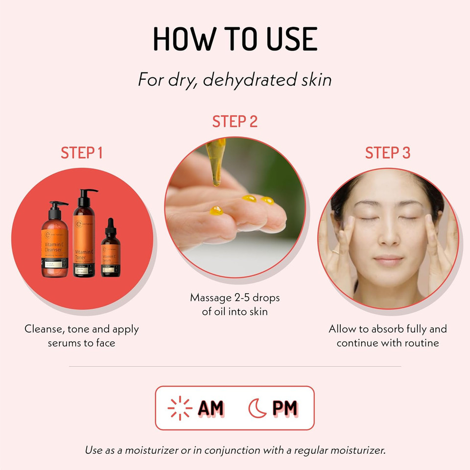 Eve Hansen Rosehip Oil For Face & Skin  Organic Cold-Pressed Rosehip Seed Oil | Hydrating & Fast-Absorbing Moisturizer | 2Oz