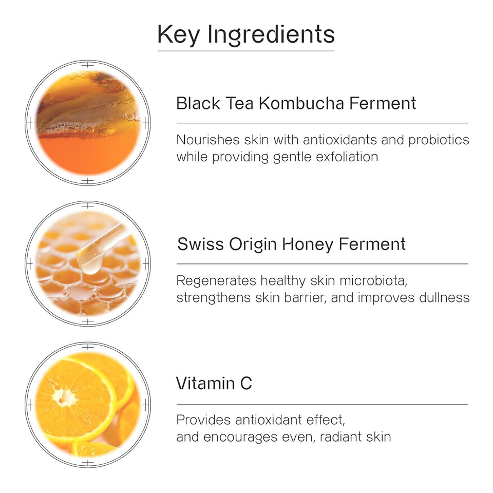 Oganacell Bio Actiome Gel Cream With Kombucha & Vitamin C, Boosts Radiance And Glow, Lightweight Moisturizer For Normal To Oily Skin, Dull Complexion, 1.69 Fl.Oz