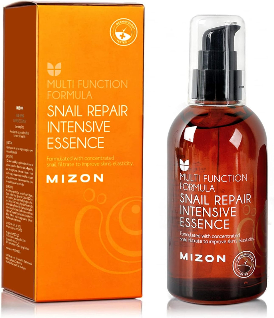 Mizon Snail Line, Snail Repair Intensive Essence, Improves Skin, Wrinkle-Care, Smooth Skin, Korean Skincare (3.38 Fl Oz)