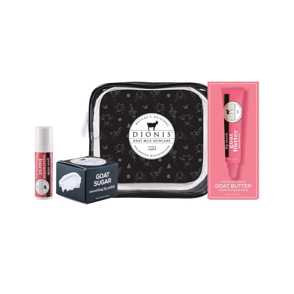 Dionis Goat Milk Sugar Polish & Goat Butter Mask Lip Duo  Exfoliate & Hydrate Dry Lips  Clean Beauty, Paraben-Free, Cruelty-Free, Made In Usa  2 Piece Moisturizing Care Kit