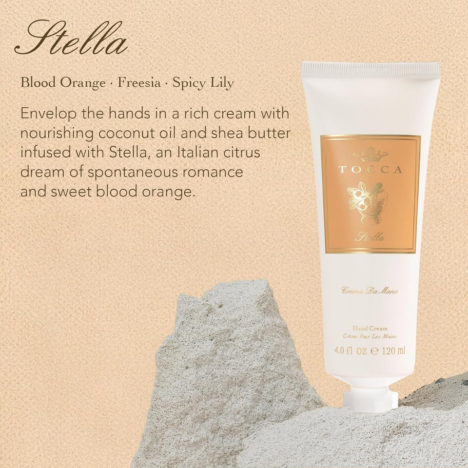 Tocca Crema De Mano Luxe, Liliana Hand Cream, 4 Oz - Neroli, Watery Peach, Muguet - Moisturizing, Quick Absorbing