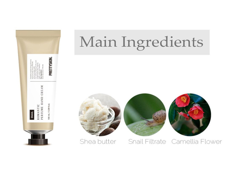 Romantic Perfume Hand Cream For Dry Hands  Lightweight, Non-Sticky Formula, Quick-Absorbing Moisture, Soft Finish With Subtle Scent  3.38 Fl.Oz (Snail)