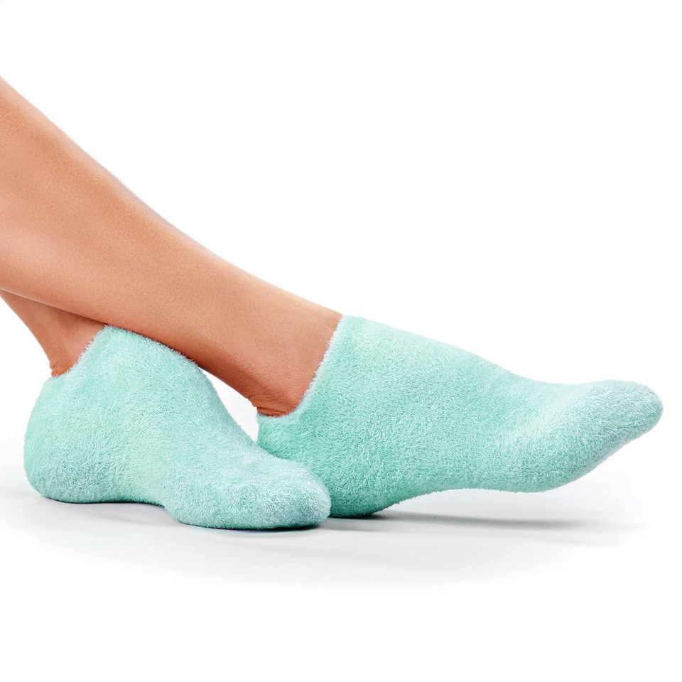 Londontown Pedi Perfect Moisturizing Spa Socks For Cracked Feet, Repairing Overnight Foot Care Treatment For Dry Heels Skin For Women
