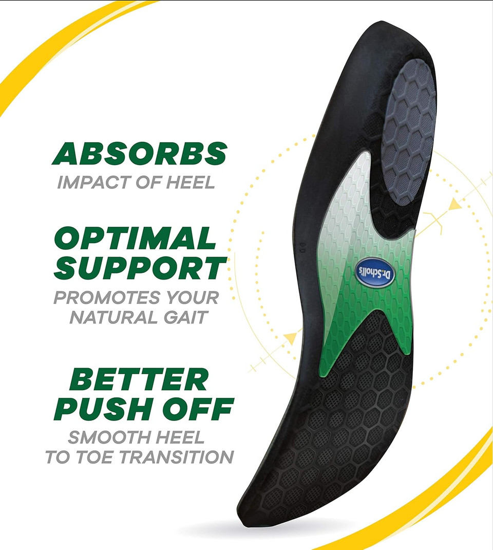 Dr. Scholl'S Performance Sized To Fit Running Insoles For Men & Women // Help Prevent Plantar Fasciitis, Shin Splints And RunnerS Knee