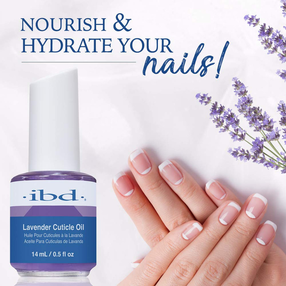 Ibd Lavender Cuticle Oil  Moisturizing Nail Oil For Growth & Strength, Repair Damaged Nails, Cuticle Softener, Lavender Scent, 0.5 Fl Oz