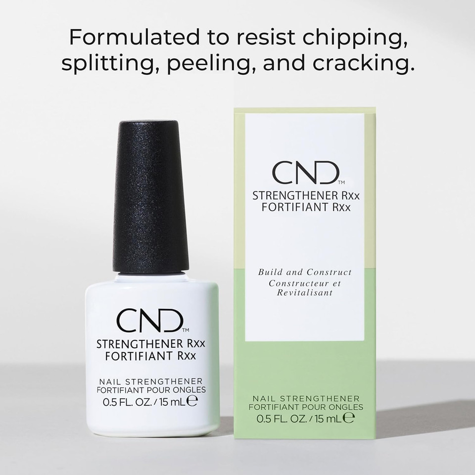 Cnd Strengthener Rxx, Nail Strengthener For Tougher, Stronger Nails & Protection For Thin Nails, 0.5 Fl Oz, 0.5 Fl Oz