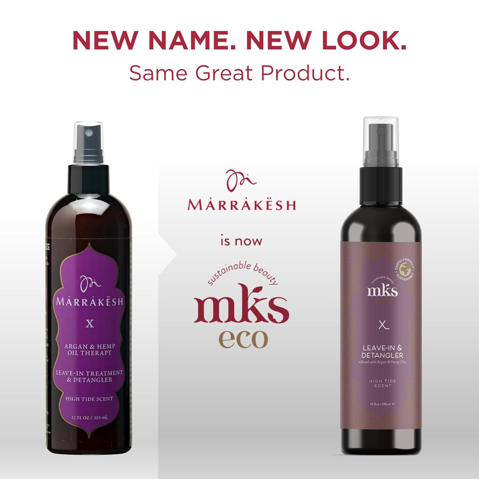 Mks Eco X - Leave-In Treatment & Detangler - Moroccan Argan Oil, Hemp Seed Oil - Vegan & Cruelty Free