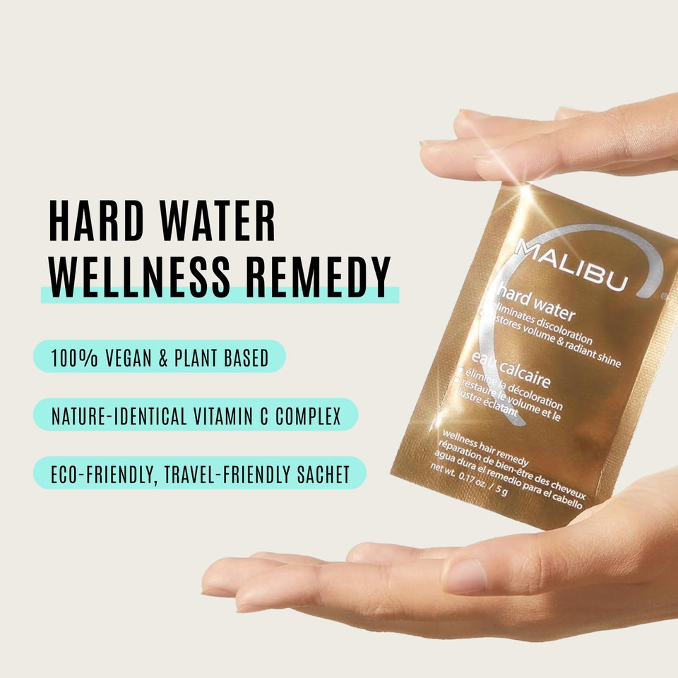 Malibu C Hard Water Wellness Remedy - Removes Deposits & Impurities - Contains Vitamin C For Shiny, Vibrant Results - Hard Water Treatment