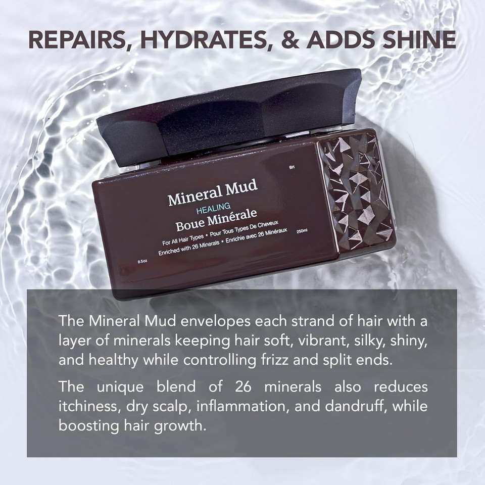 Saphira Mineral Mud Hair Mask, Deep Healing Hair Treatment For Dry, Damaged, Bleached, Color-Treated Hair And Scalp, Sulfate-Free, Paraben-Free, Repairs, Hydrates And Adds Shine
