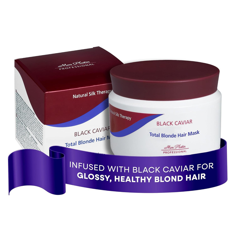 Black Caviar Blonde Hair Mask - Intensive Moisturizing Treatment For Blonde, Bleached, Or Color Treated Hair - Special Antistatic Formula,Sls/Salt Free 500Ml