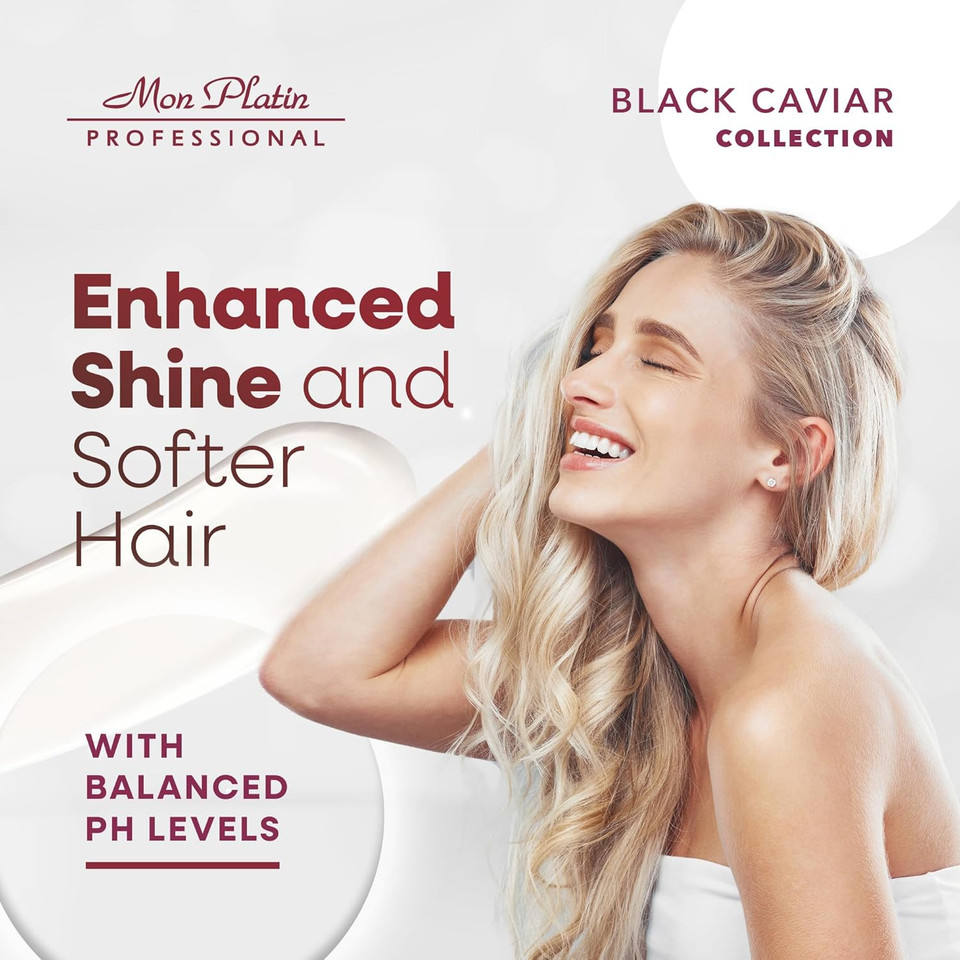 Black Caviar Blonde Hair Mask - Intensive Moisturizing Treatment For Blonde, Bleached, Or Color Treated Hair - Special Antistatic Formula,Sls/Salt Free 500Ml