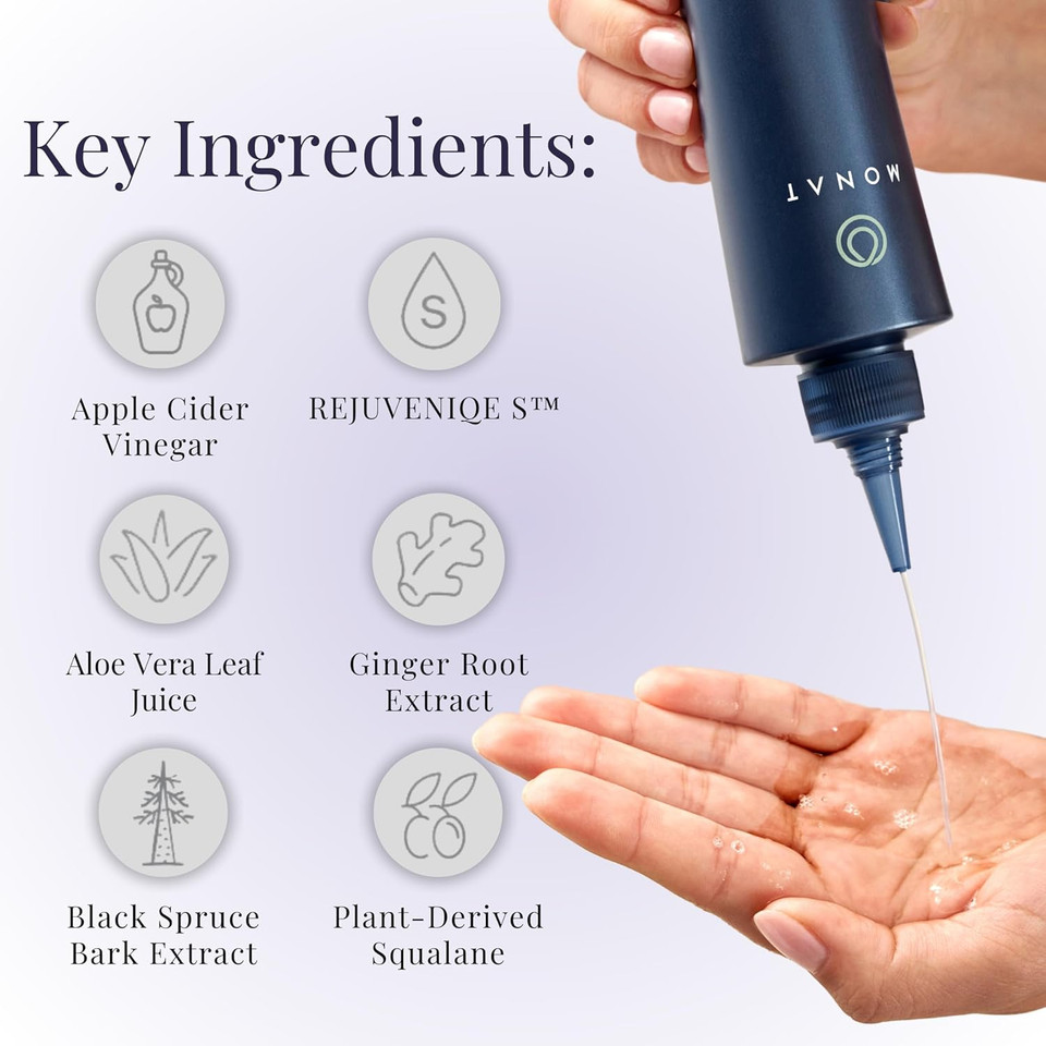 Monat Purifying Vinegar Rinse - Nourishing Moisturizing Elixir For Shiny, Soft, Smooth And Lustrous Hair