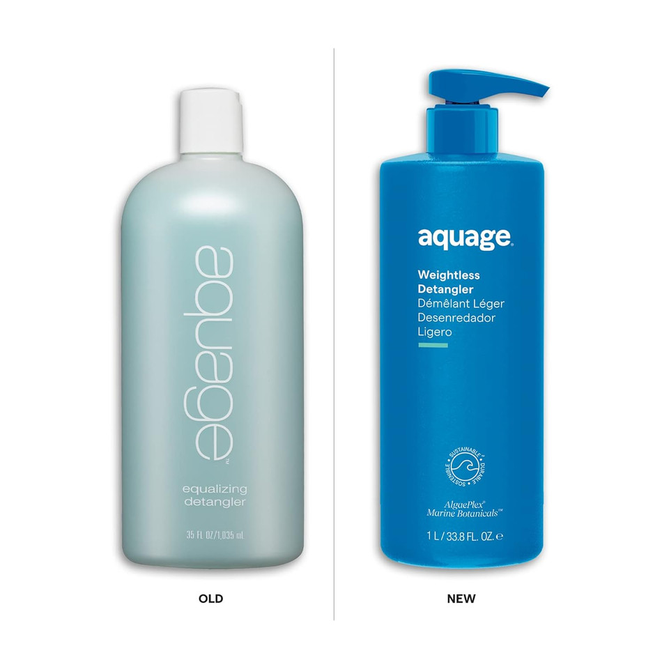 Aquage Weightless Detangler, Ultra-Light Conditioner, Hydrates And Restores Moisture Without Weighing Hair Down, Eliminates Tangles, 33.8 Oz