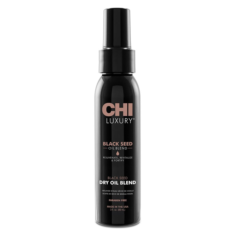 Chi Luxury Black Seed Oil Blend Dry Oil, Revitalizing & Nourishing Hair Oil, Creates Smooth & Shiny Hair, Sulfate, Paraben, & Cruelty-Free, 3 Oz