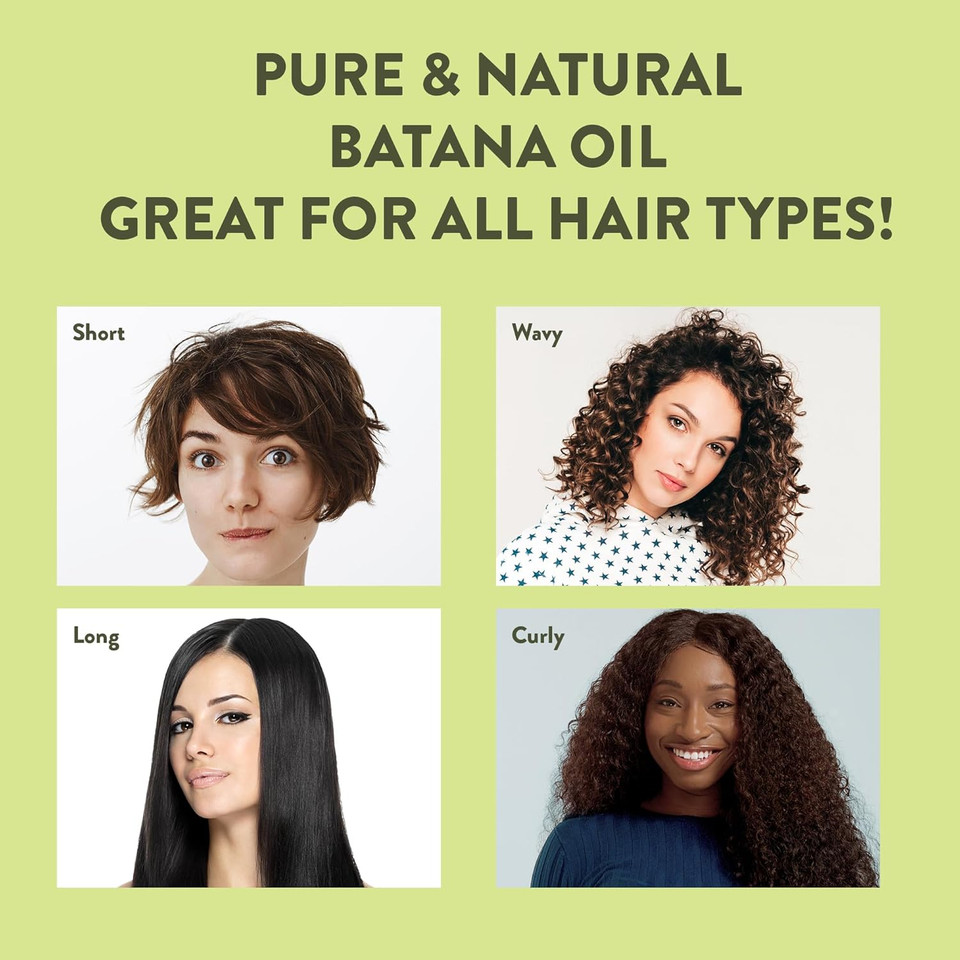 Raw Batana Oil - 100% Pure & Veganic Natural Oil For Hair Growth, Healthy Hair & Skin Nourishment - Sourced From Honduras - 4.0 Oz