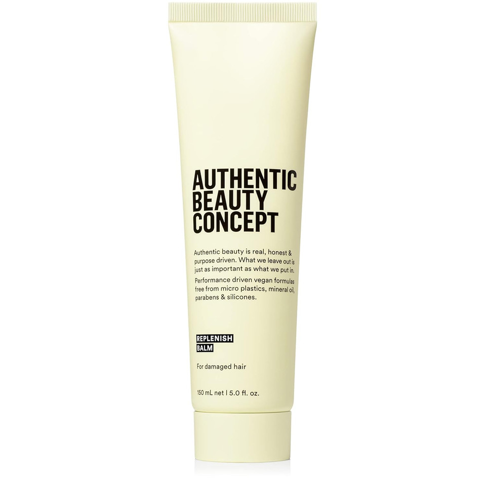 Authentic Beauty Concept Replenish Balm | Replenishing Hair Balm For Damaged Hair | Protects From Blow Dry Damage & Strengthens Hair | Vegan & Cruelty-Free | Silicone-Free | 5 Fl. Oz