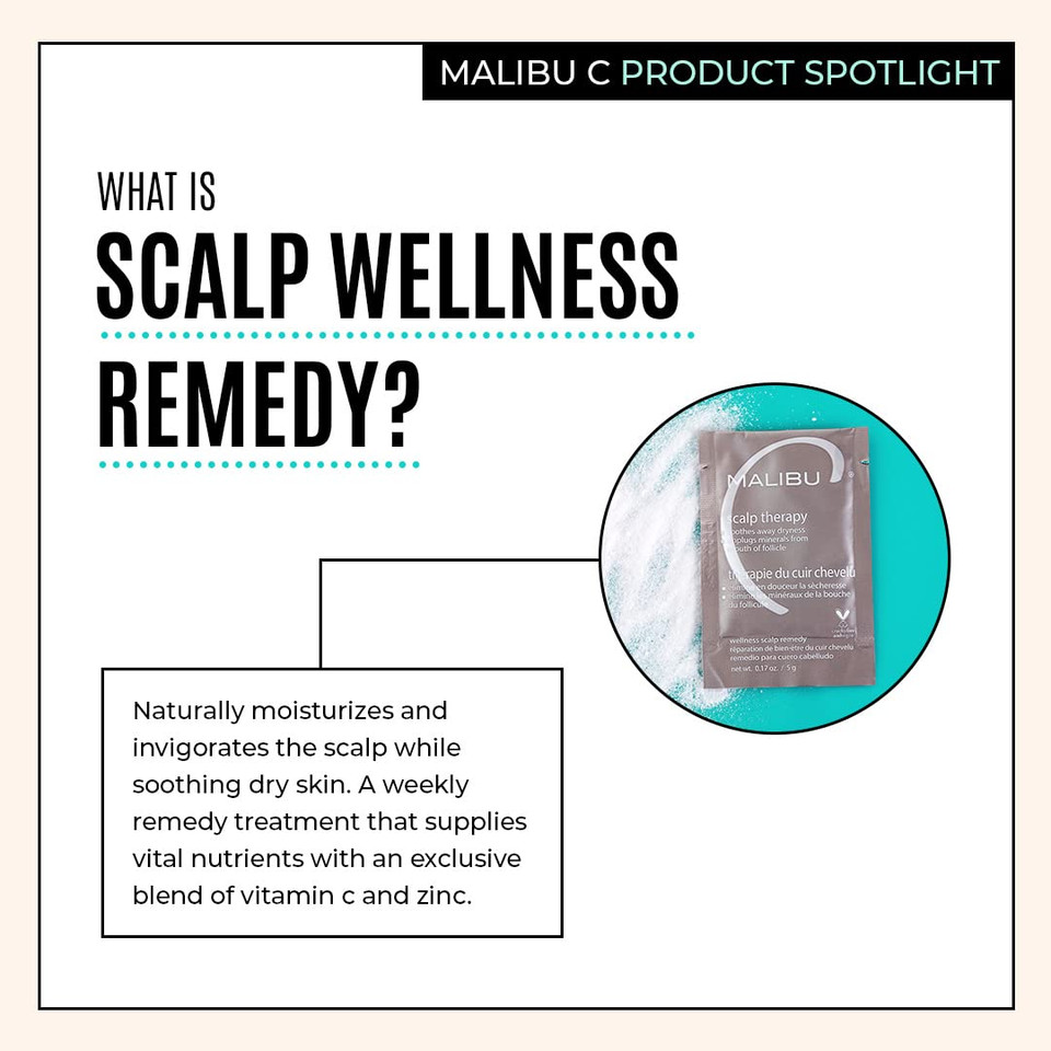Malibu C Scalp Therapy Wellness Remedy  Dry Scalp Treatment To Soothe And Moisturize Dry Skin With Vitamin C And Zinc Gluconate  Restores Manageability