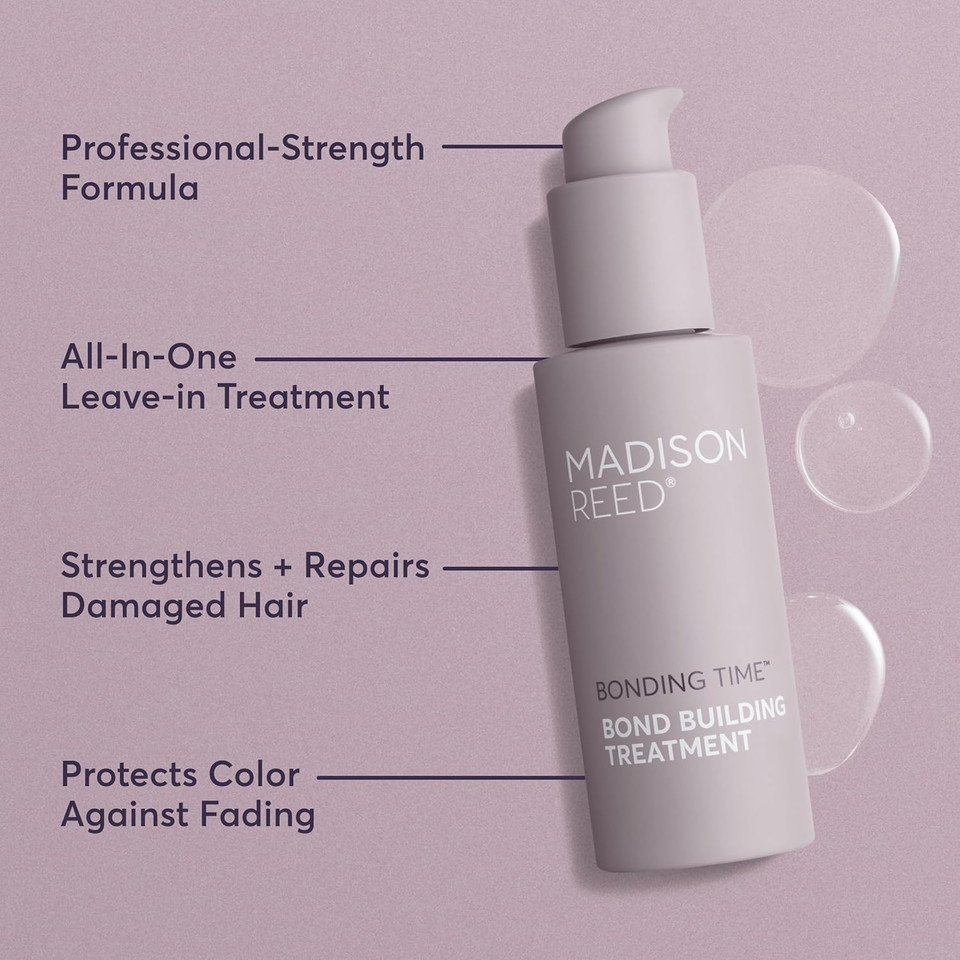 Madison Reed Light Works Bond Building Cleansing Treatment, Repair & Care For Highlighted Hair, Strengthens & Prevents Breakage, Keratin & Argan Oil, 6 Applications